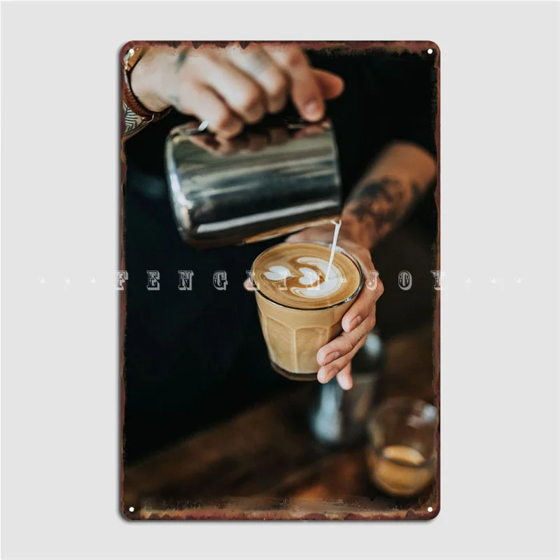 

Латте, искусство, металлический плакат, дизайн клуба, бара, кинотеатра, кухни, живопись, Декор, жестяной плакат