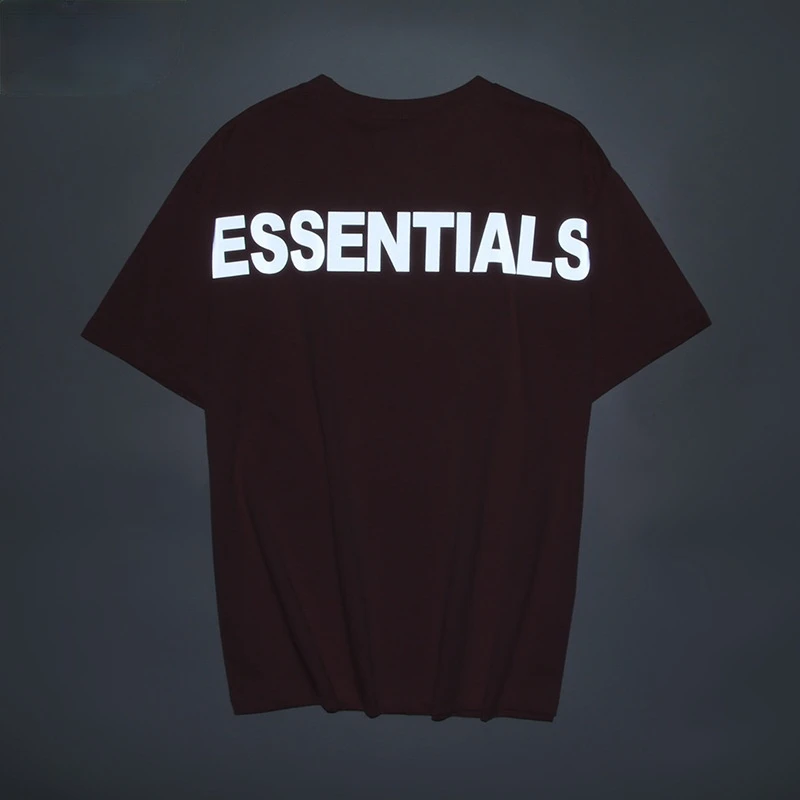 

Kanye West Reflective Letters Men Essentials T Shirt Homme Short Sleeve Travis Scott Couple New Tshirts Cotton Women 2021 Summer