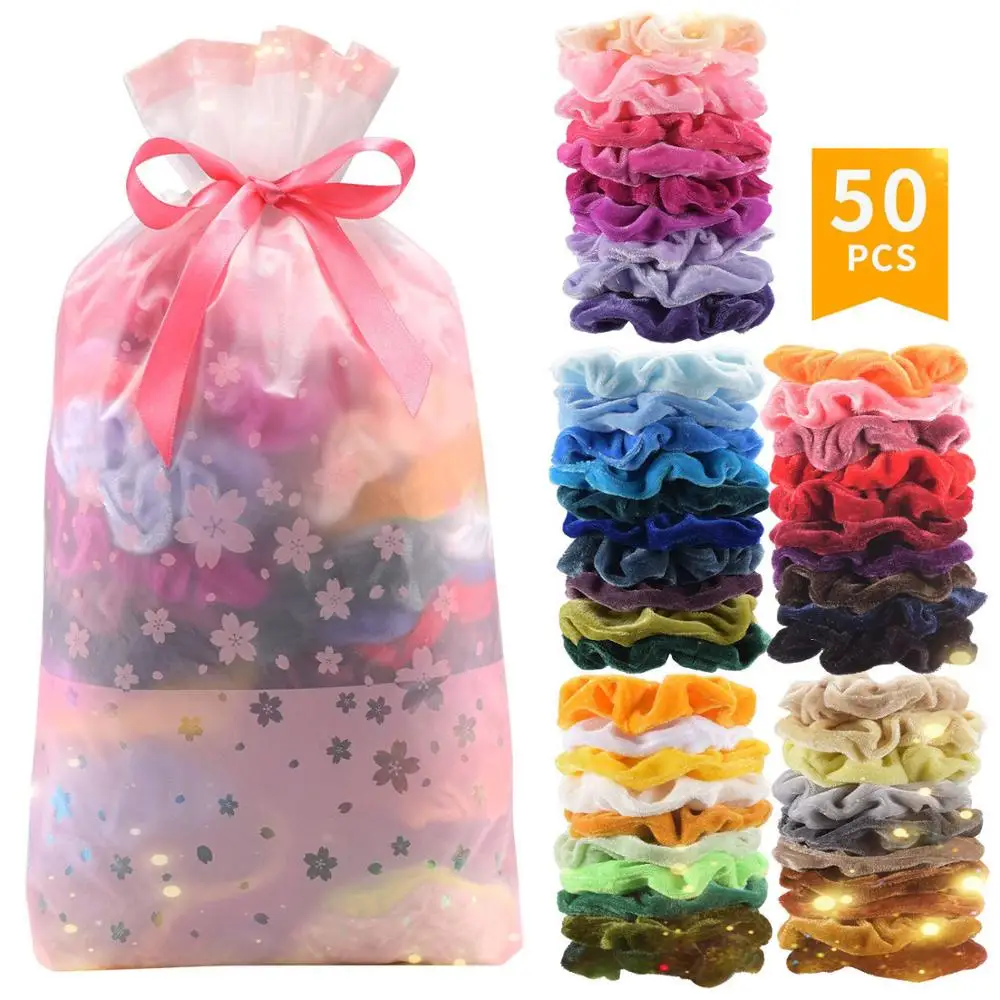 Solid Velvet Elastic Hair Bands Women Accessories Ladies Tie Scrunchies Ponytail Female Girl Holder Rope |