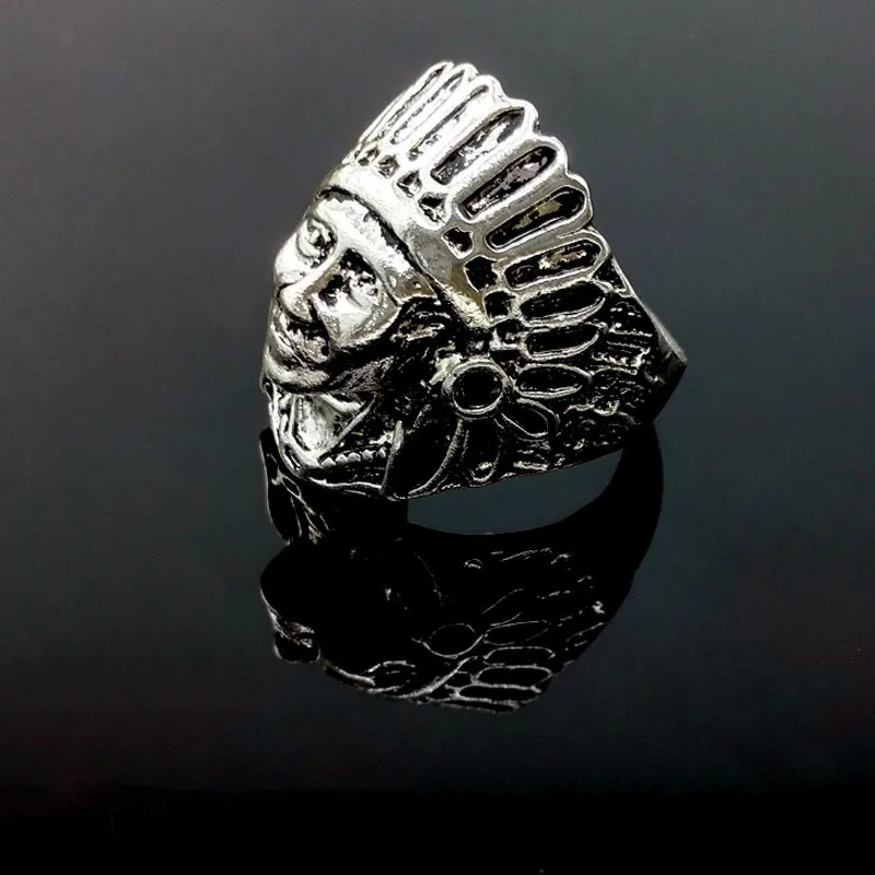Модные байкерские кольца из нержавеющей стали мужское племя Апачи индийская
