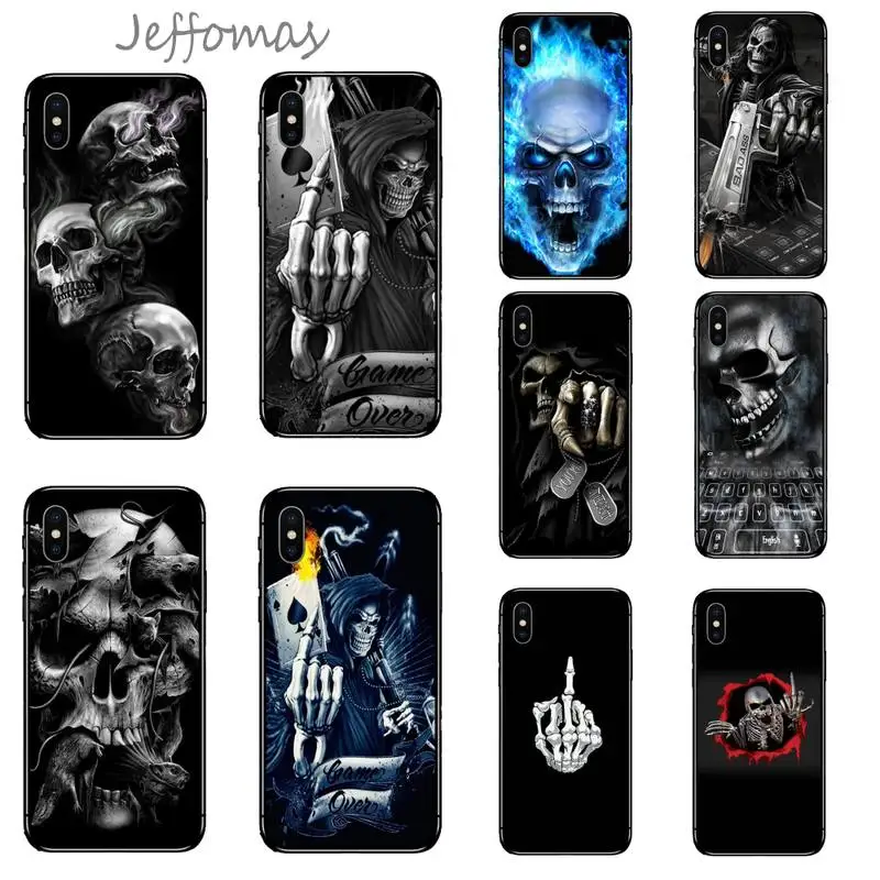 Чехол для телефона со скелетом средним пальцем iPhone 11 12 pro XS MAX 8 7 6 6S Plus X 5S SE 2020 XR |