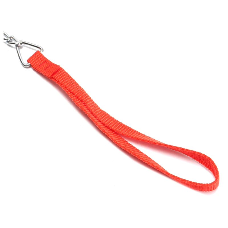 

1.6m Heavy Duty Metal Chain Dog Puppy Walking Lead Leash Clip Red Handle