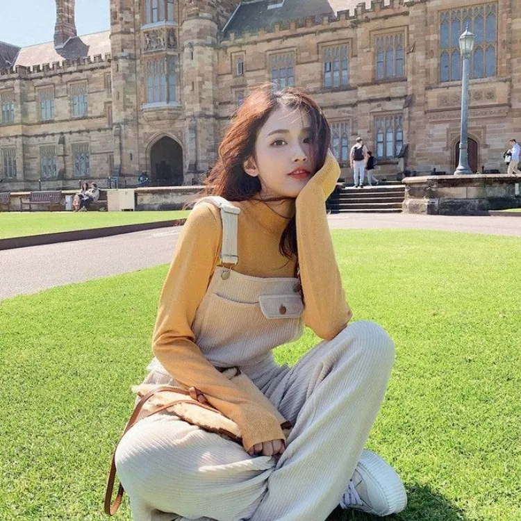 

New Women's 2021 Autumn Women's Autumn Small Child Dress Strap Pants Autumn Morning Autumn Fashion Suit