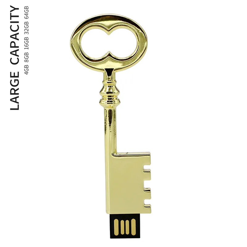 USB флэш-память 64 ГБ Мода подарок, Металлический Мини-цепочка для ключей, объемом памяти 4 ГБ 8 ГБ 16 ГБ оперативной памяти, 32 Гб встроенной памяти, творческий с украшением в виде кристаллов на высоком Скорость 2,0 флеш-накопитель 128 ГБ