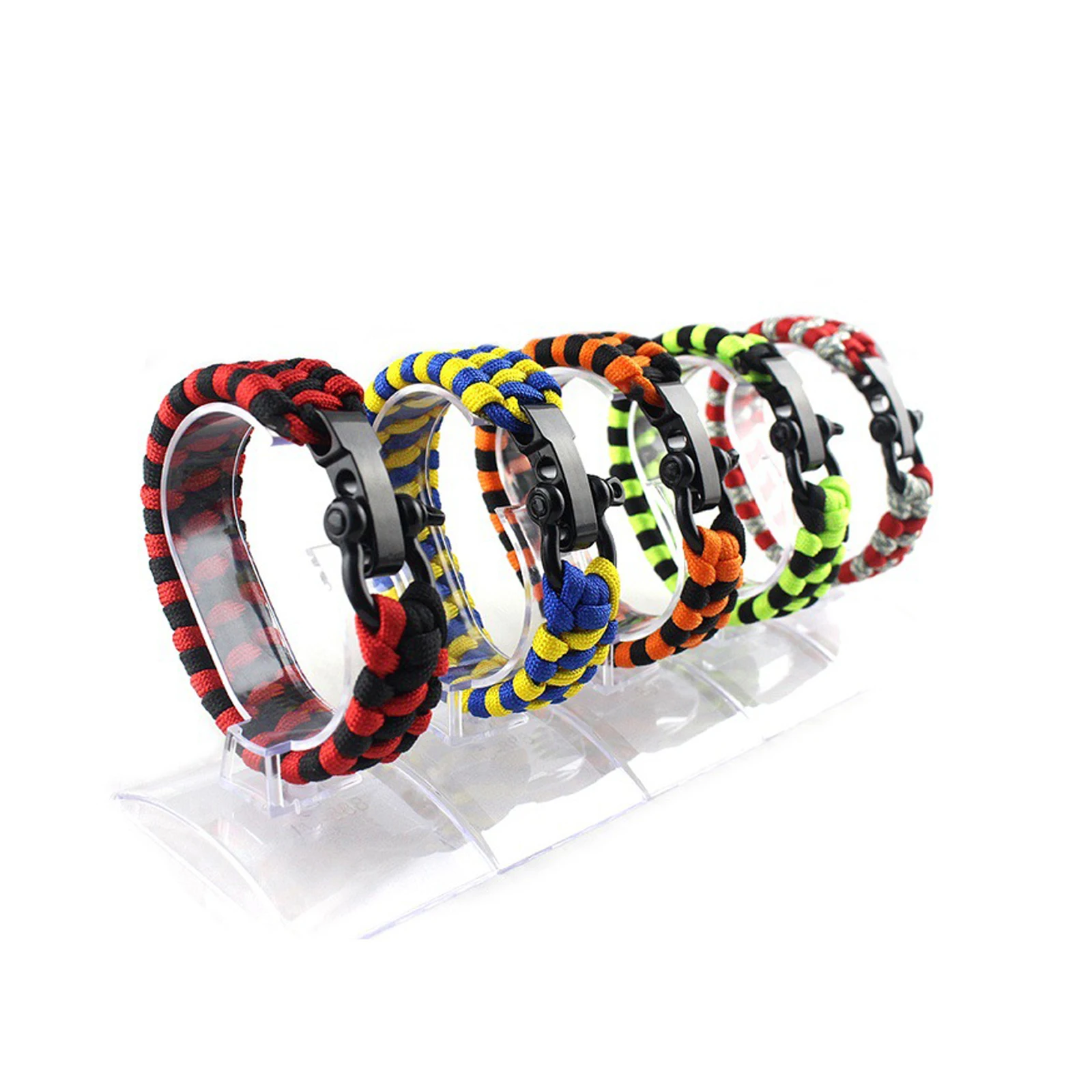 

Adjustable Survival Wristband Emergency 550 Paracord Bracelet Parachute Cord Bracelet Wristband Camping Hiking Hand-made