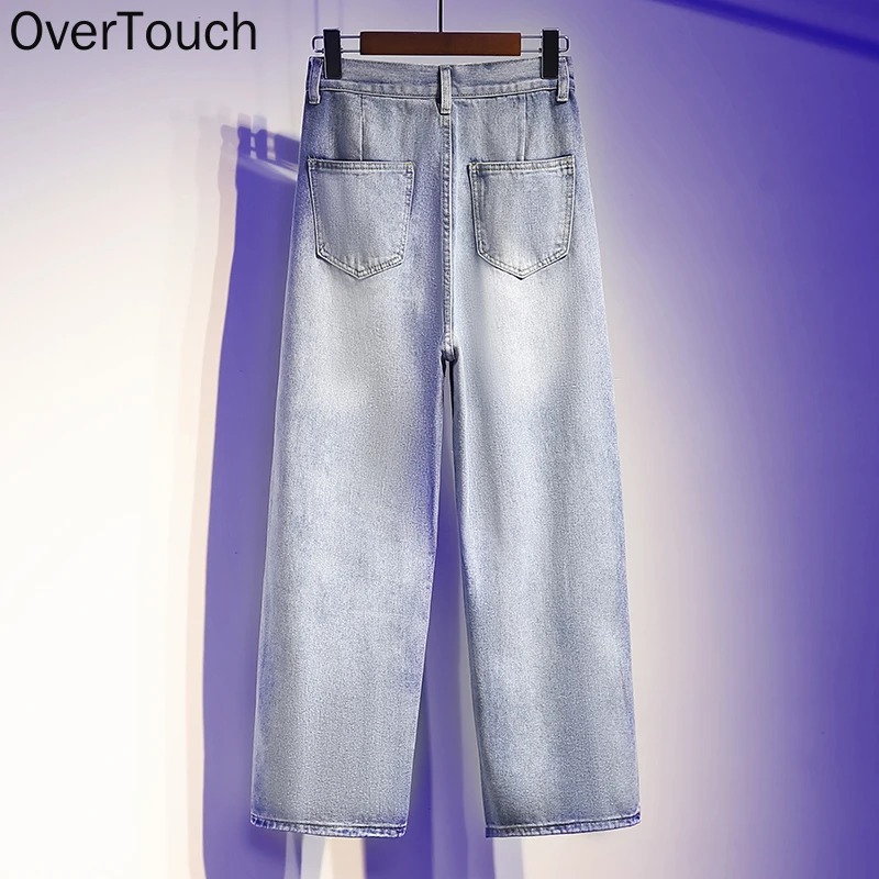 

2021 Plus Size Women Jeans Denim Harem Pants Female Hole Basic Jeans Pockets Solid Japanese Ripped Large Pants Oversize 5XL