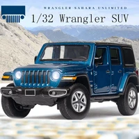 high simulation 132 2020 wrangler toy vehicles model alloy genuine license collection gift car kids 6 open door children toys