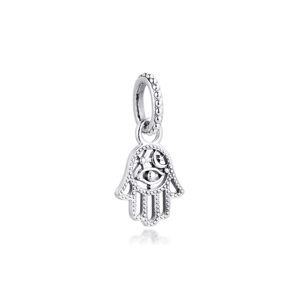 

Fits Europe Bracelet 925 Sterling Silver Protective Hamsa Hand Dangle Charms Beads for Jewelry Making Bijoux Femme Kralen