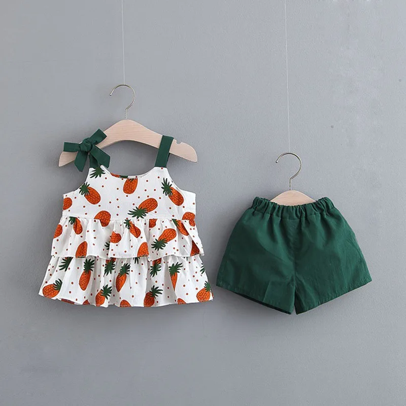 Детская летняя одежда для новорожденных девочек 2020 года повседневные топы жилет