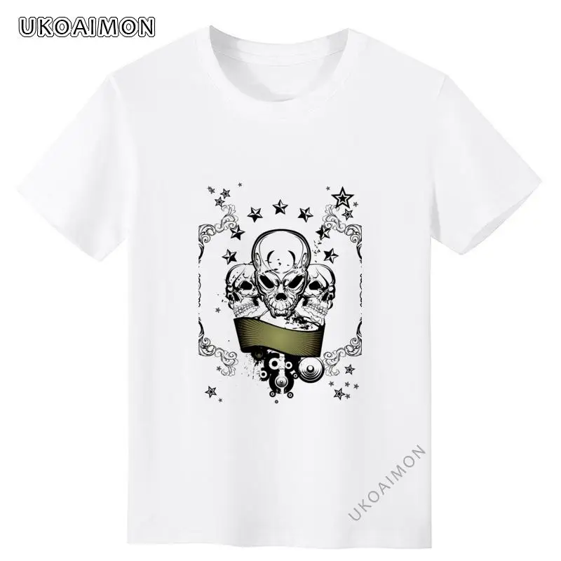 

New Arrival Grunge Skull Art Pure Cotton Crazy TShirts Women Comfortable Tees Streetwear Regular T-Shirts Simple Style