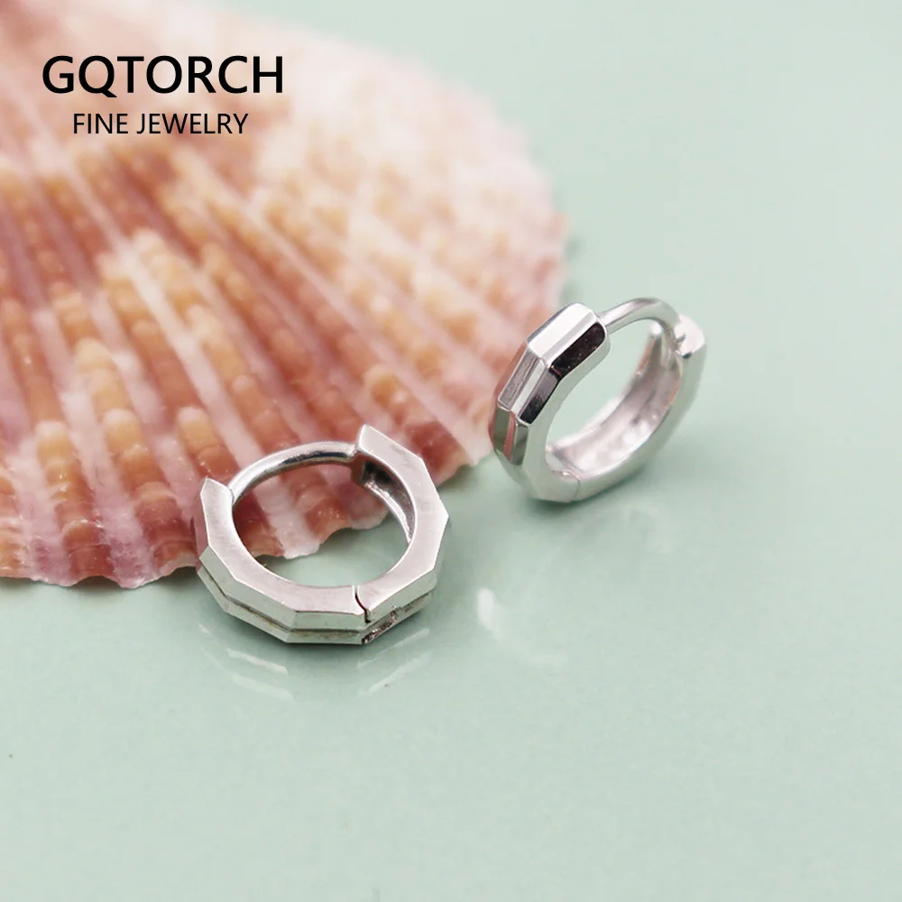 Серьги-кольца из стерлингового серебра 925 пробы серьги в виде кольца Huggie панк-рок