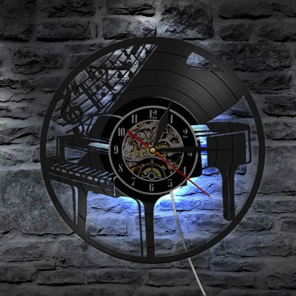 Настенные часы с виниловой пластиной домашний декор винтажные настенные