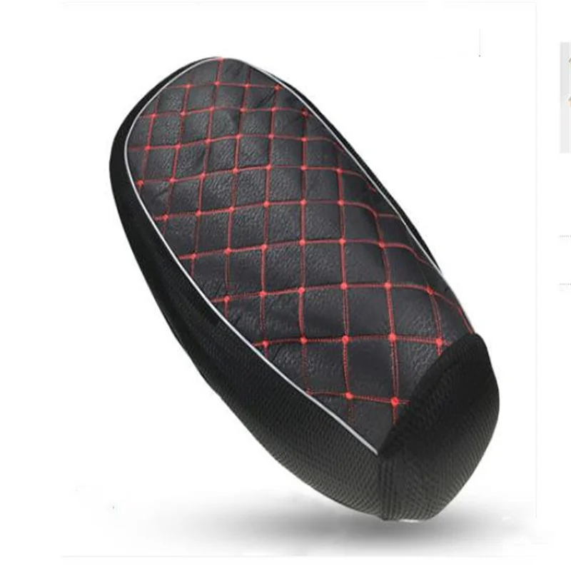 

HOT SALE!!! Checkered Fabric Motorcycle Mat Summer Battery Car Seat Cover Electric Cars. Mesh Seat