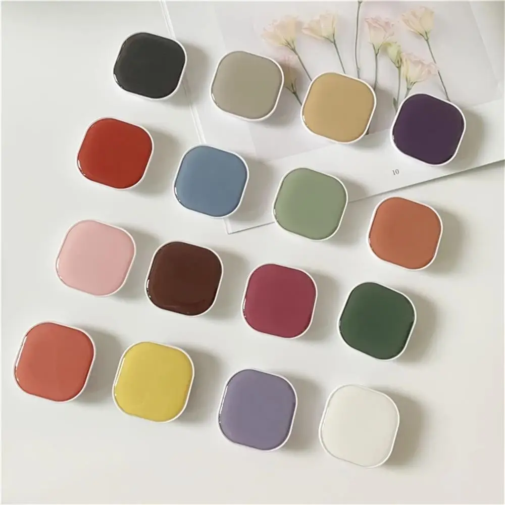 solid color universal phone holder stand cute fold finger shrink grip tok bracket accessories pocket socket for iphone xiaomi free global shipping