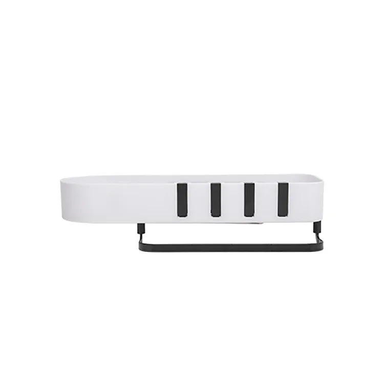 

Bathroom Shelves Wall Holes-Free Perforation Seamless Kitchen Wall-Mounted Shelves Toilet Storage Rack Hook Bathroom Accessories
