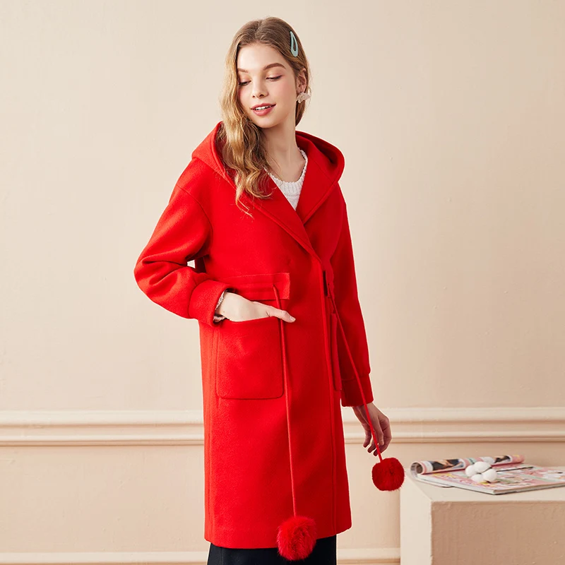 

Женское винтажное шерстяное пальто, офисное пальто в Корейском стиле, модная бархатная уличная одежда, розовое зимнее пальто