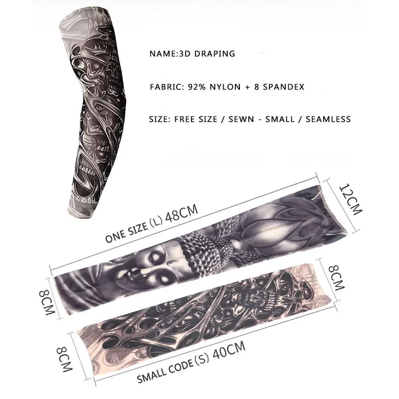 Рука рукав 2019 Новая мода татуировки рукава рука грелка унисекс УФ Защита