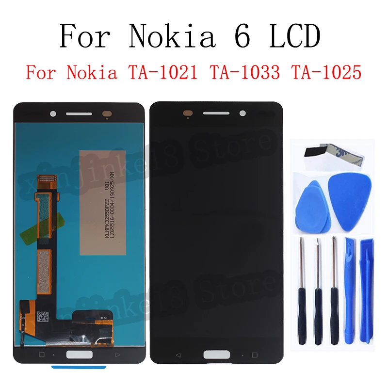 ЖК дисплей 5 дюйма для Nokia 6 TA 1021 1033 1025 сенсорный экран дигитайзер в сборе запасные