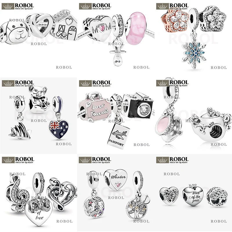 

High-quality 925 Sterling Silver Bead Pendant Accessories 2020 New Exquisite Jewelry Variety of Options, Classic All-match