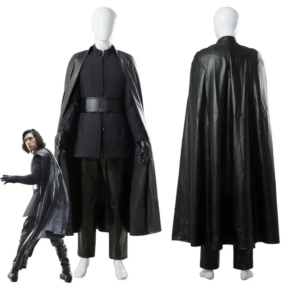 Star Cosplay The Last Jedi Kylo Ren Cosplay Costume Outfit Cloak Full Sets Halloween Carnival Cape For Adult Men