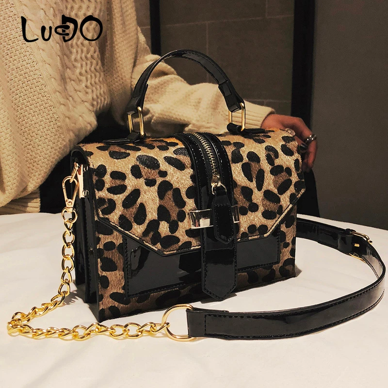 LUCDO модная роскошная сумка дизайнерские леопардовые сумки через плечо для женщин