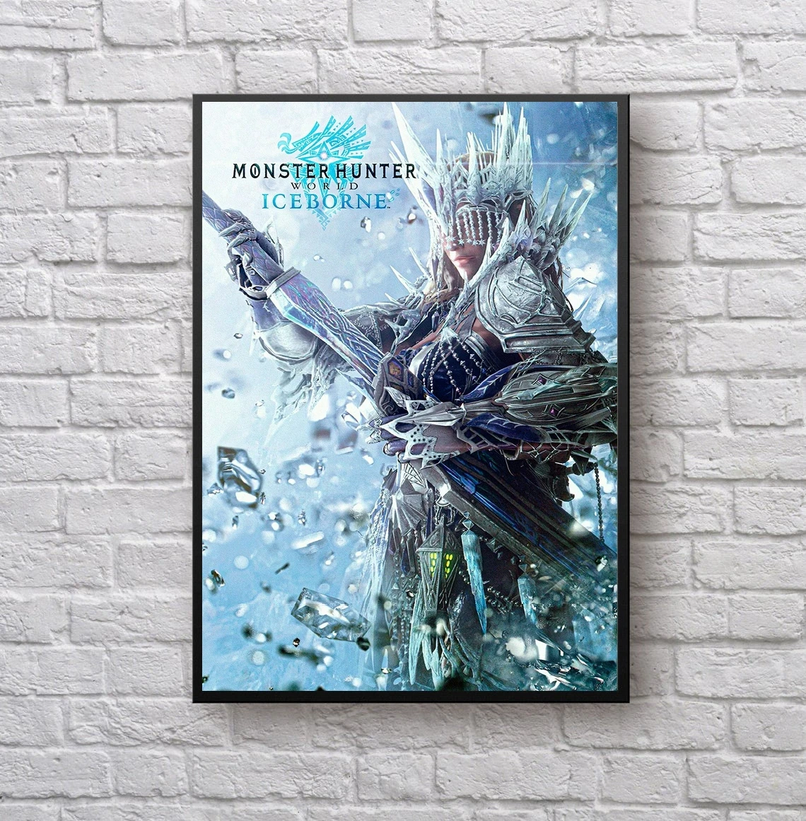 

Монстр Хантер мир Iceborne видео игра Холст плакат дома картины для украшения стен (без рамки)