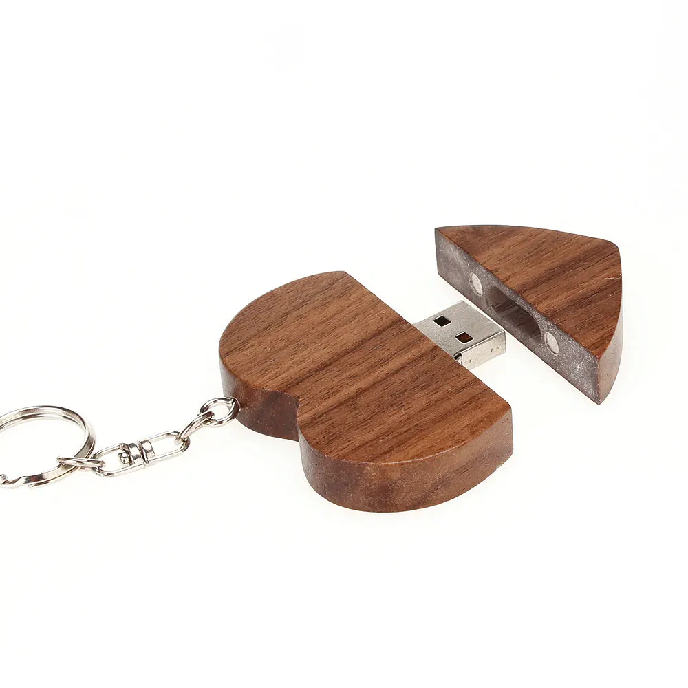 

Pendrive Customizable company logo Wooden heart USB flash drive Pendrive2.0 4GB 8GB 16GB 32GB 64GB USB flash drive Memory stick