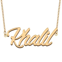 necklace with name khalil for his her family member best friend birthday gifts on christmas mother day valentines day