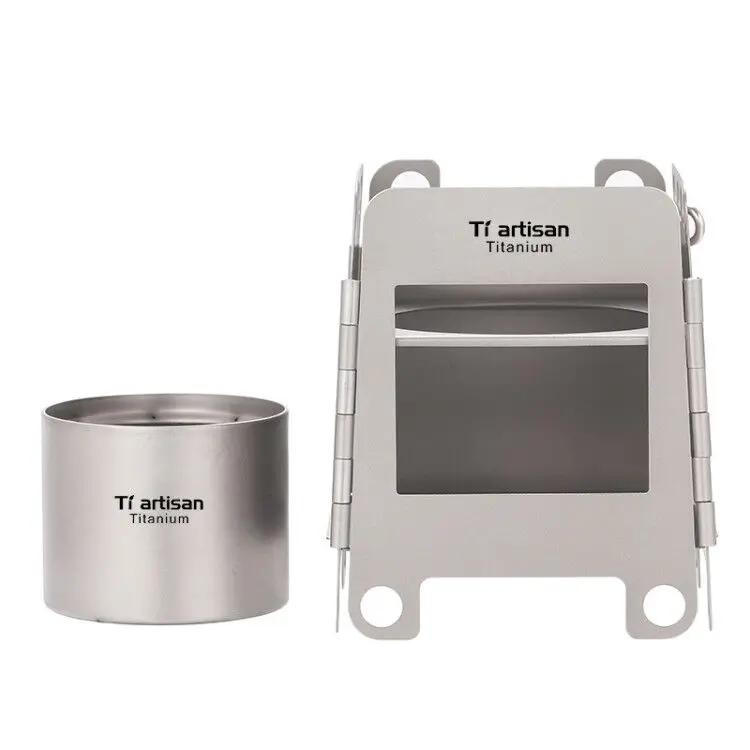 

NEW Camping Stove Titanium Alcohol Pocket Stove Folding Wood Burning Stove for Outdoor Emergency Bushcraft Survival Backpacking