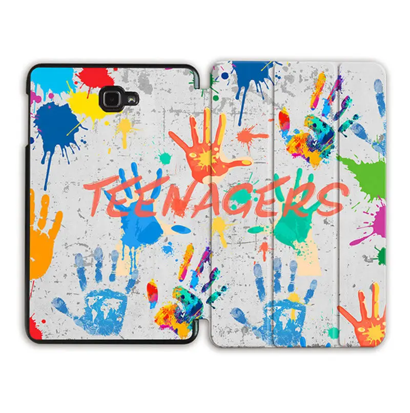 MTT мультяшный чехол с граффити для samsung Galaxy Tab A A6, 10,1 дюймов, SM-T580, T585, тонкий откидной Чехол из искусственной кожи с подставкой, чехол для планшета - Цвет: SS10