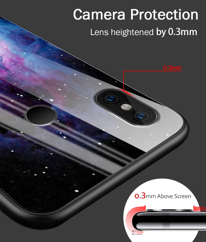 Закаленное стекло чехол для Xiaomi 6X5X8 9 SE A1 A2 Lite TPU чехол для телефона Redmi Note 4x 5A 6 7 Pro Prime противоударный жесткий чехол