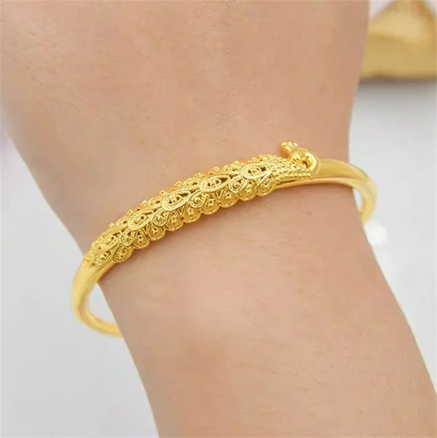 Pure Silver Bangles & Bracelets For Women Stars Charm Bracelet Pulseira  Femme Wristband 18K Gold GP Wedding Jewelry Bijoux - AliExpress