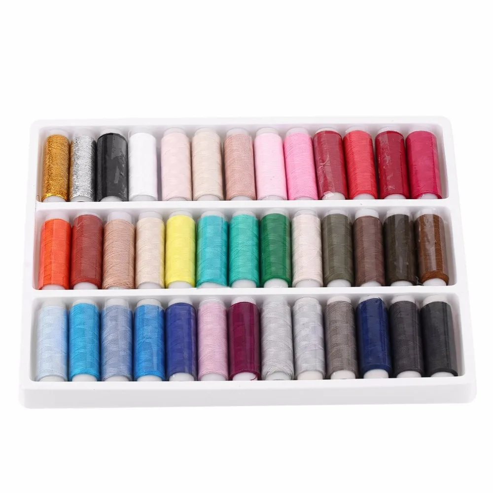 1 Набор 39 шт прибытие 200 ярд смешанные цвета полиэфирная катушка швейная нить для