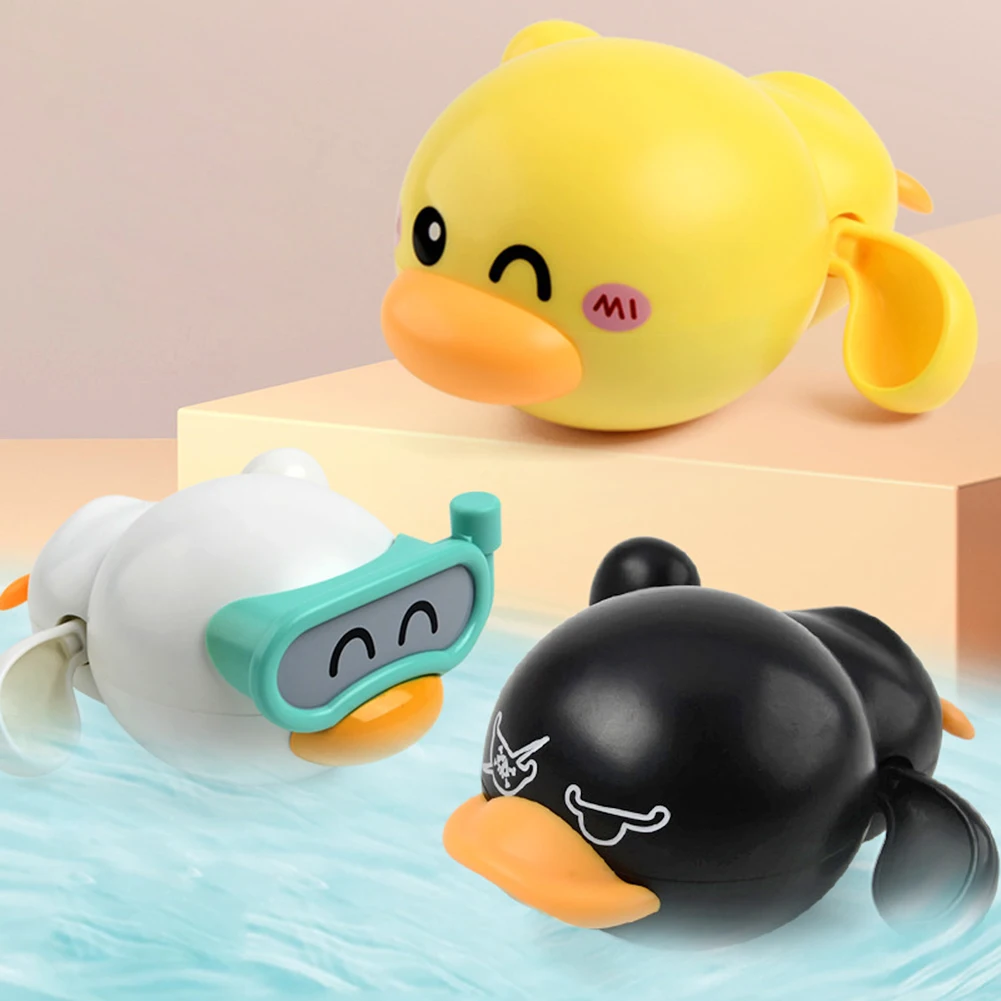 

Cute Duck Baby Swimming Bath Toys Cartoon Animal Wound-up Chain Clockwork Water Play Bathroom Shower Toys for Children Kid