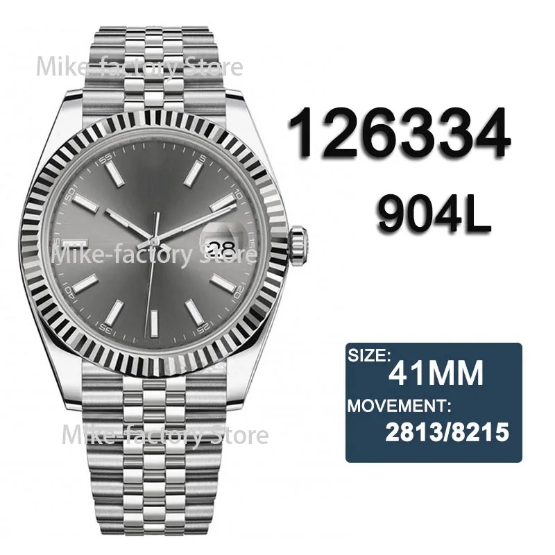 

Men's Automatic Mechanical Watch 904L Stainless Steel Sapphire Glass Waterproof watches for men DateJust 41MM 126334 AAA Replica