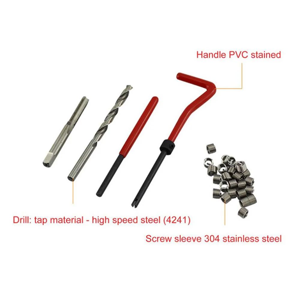 

131Pcs Thread Repair Tool Kit M5 M6 M8 M10 M12 Threaded Tool Twist Drill Bits Hand Tools Sets Car Repair Tools
