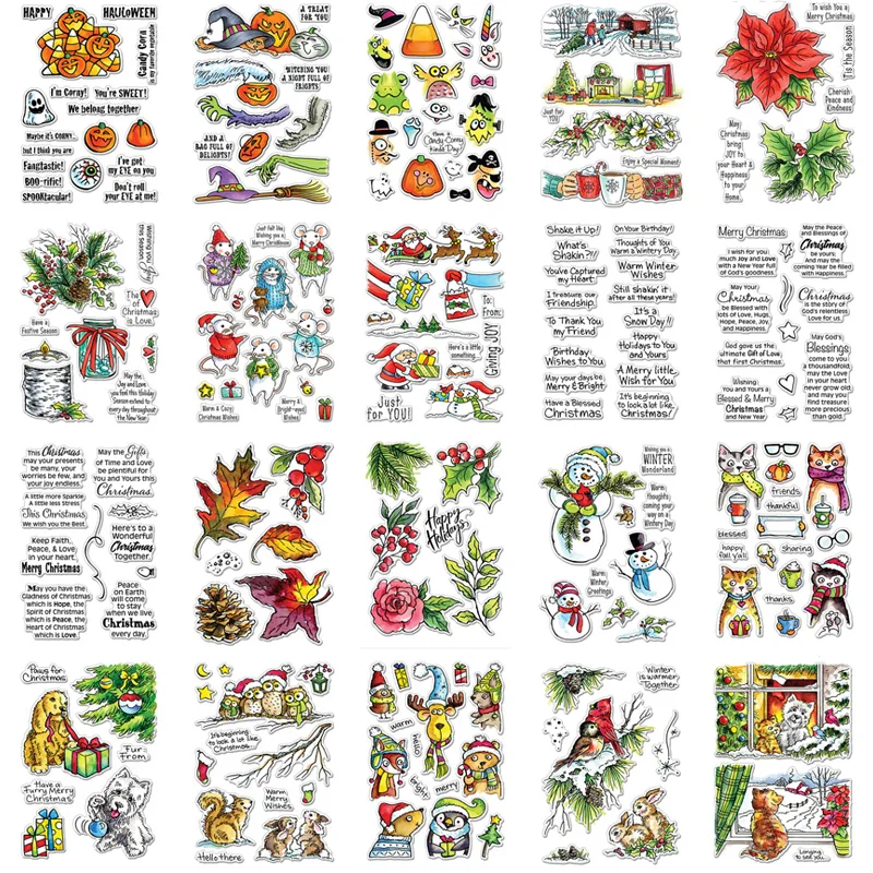 Силиконовые штампы для снеговика птиц и кроликов скрапбукинга - купить по