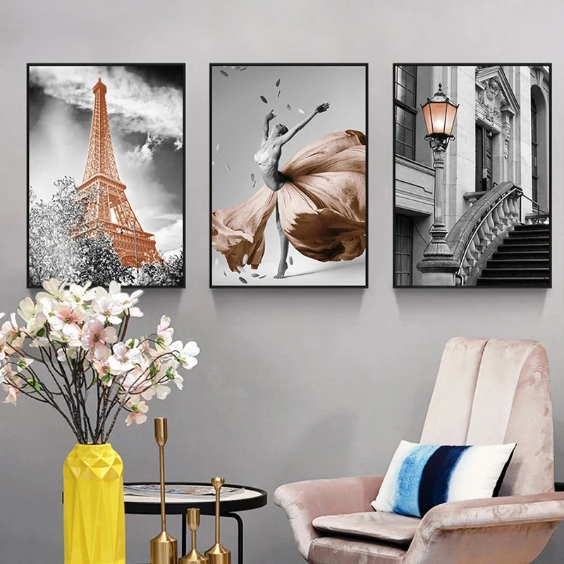 

Retro Zwart En Wit Landschap Art Pictures Home Decor Nordic Canvas Painting Bruin Prints Poster Wall For Living Room Modular