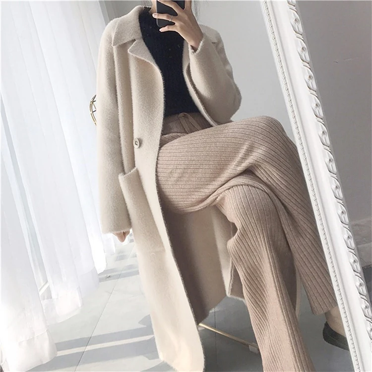 Colorfaith, новинка, Осень-зима, женские куртки, теплые, корейский стиль, для офиса, для девушек, элегантное, повседневное, длинное пальто, верхняя одежда, шерсть, JK3