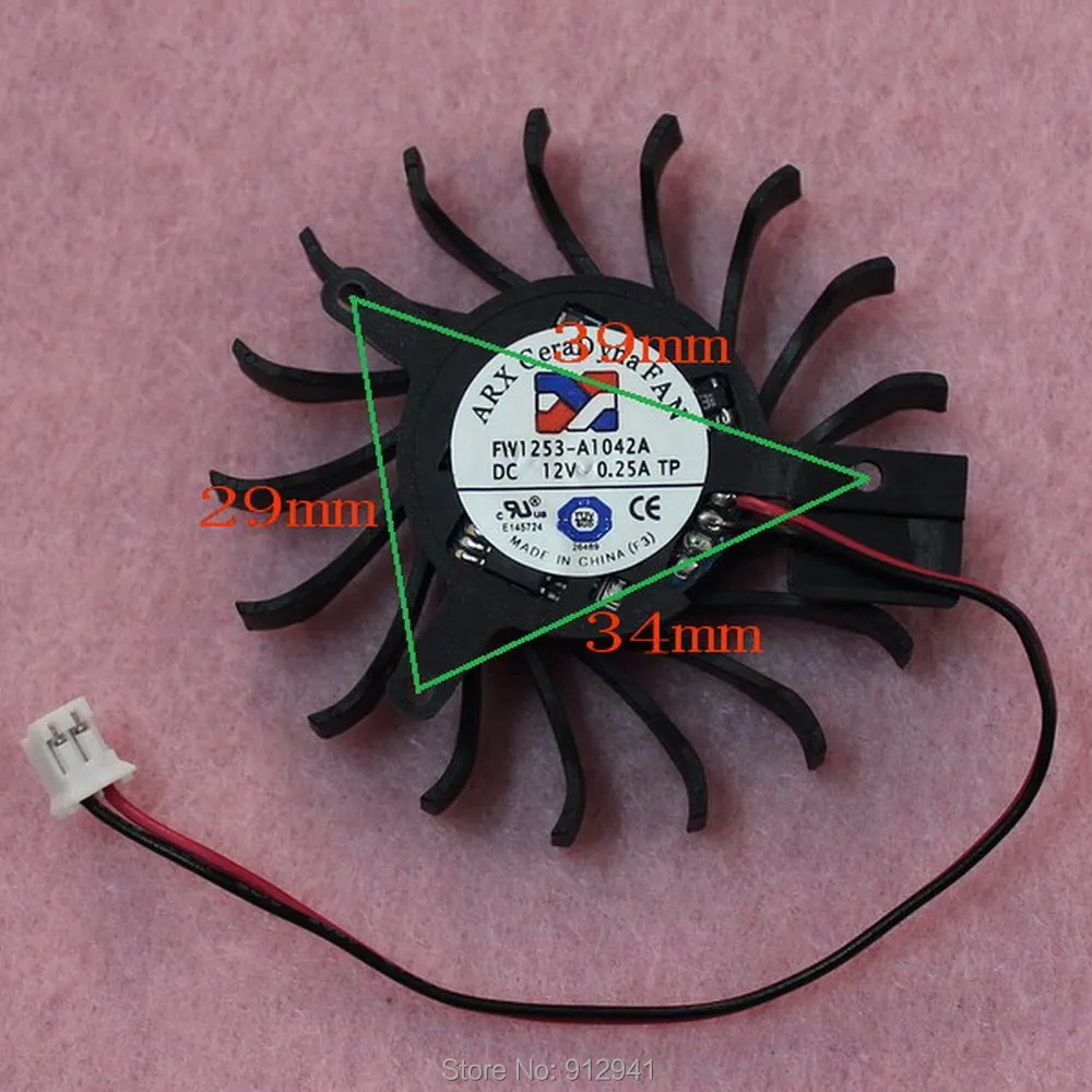 Графическая/Видеокарта R178 ARX Φ 55 мм VGA вентилятор охлаждения замена 29 x 34 39 12 в 0 25 А
