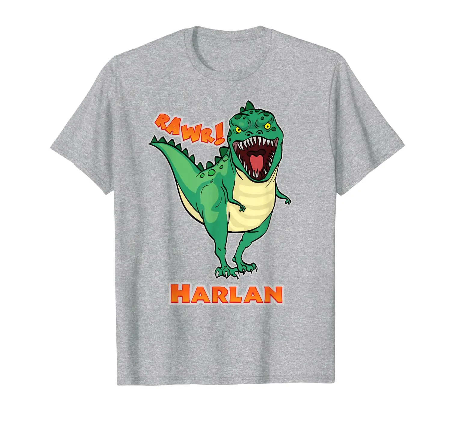 

HARLAN Name Personalized Custom Dinosaur Rawr T-Rex T-Shirt