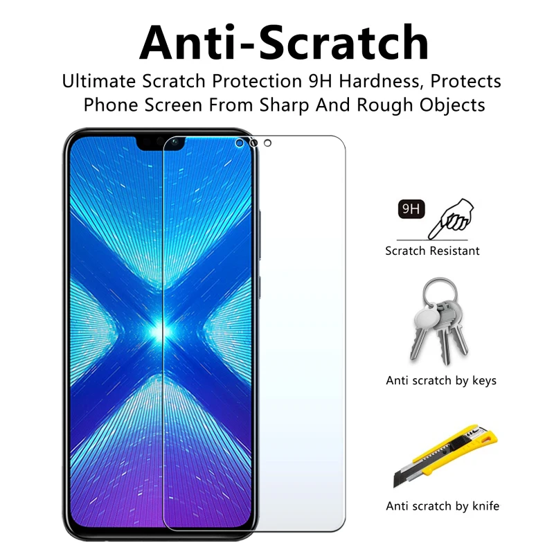 Honor 8x ударопрочное Защитное стекло для huawei 8 x защитная пленка из закаленного x8
