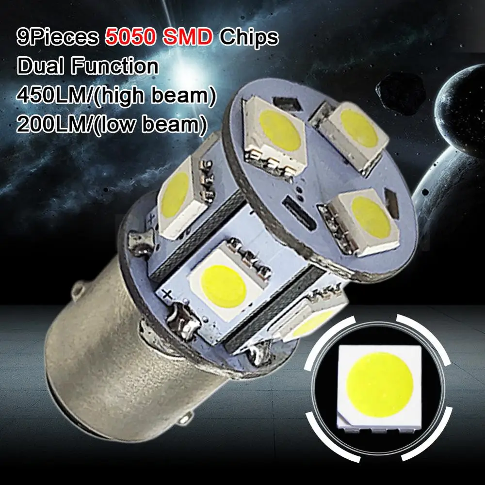 4/10 шт 6V 5050 9 SMD белый двухлучевой 1157 BAY15D P21/5 Вт авто тормоз задний DRL светодиодный