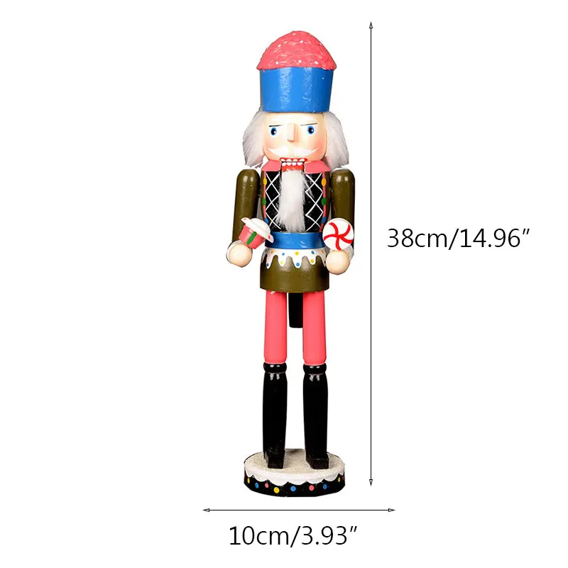 

Creative Home Decor Wooden Nutcracker Model Nutcracker Miniature Wood Painting Desktop Craft Home Decoration Accessories
