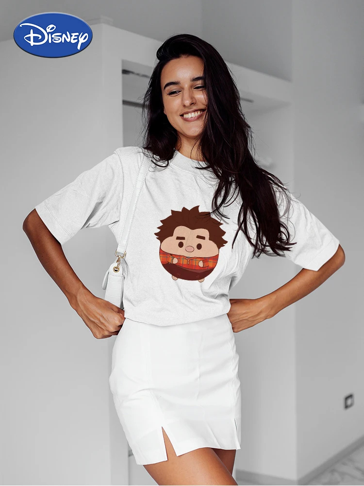 

Wreck It Ralph Ulzzang Fashion T-Shirt Unisex Clothes Tops Crop Teens for Punk Ropa Aesthetic Hip Hop Disney Streetwear Cool