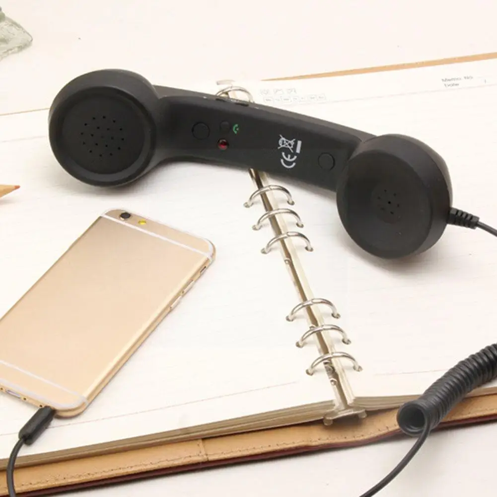 

Universal Headphone Headset, Mobile Phone External Retro Supplied Device, 3.5mm Microphone a with Plug S0T2