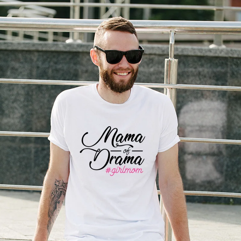 

Mama Of Drama Plain Unisex Tops Tees Prevalent Simple Style Tops 3D Printed Customized Tee Shirt Gifts