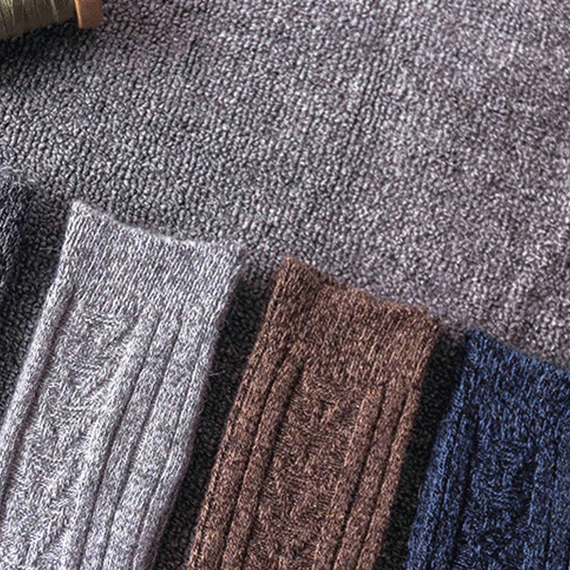 1 пара Для мужчин толстый шерстяной носки без пятки в стиле ретро Национальный