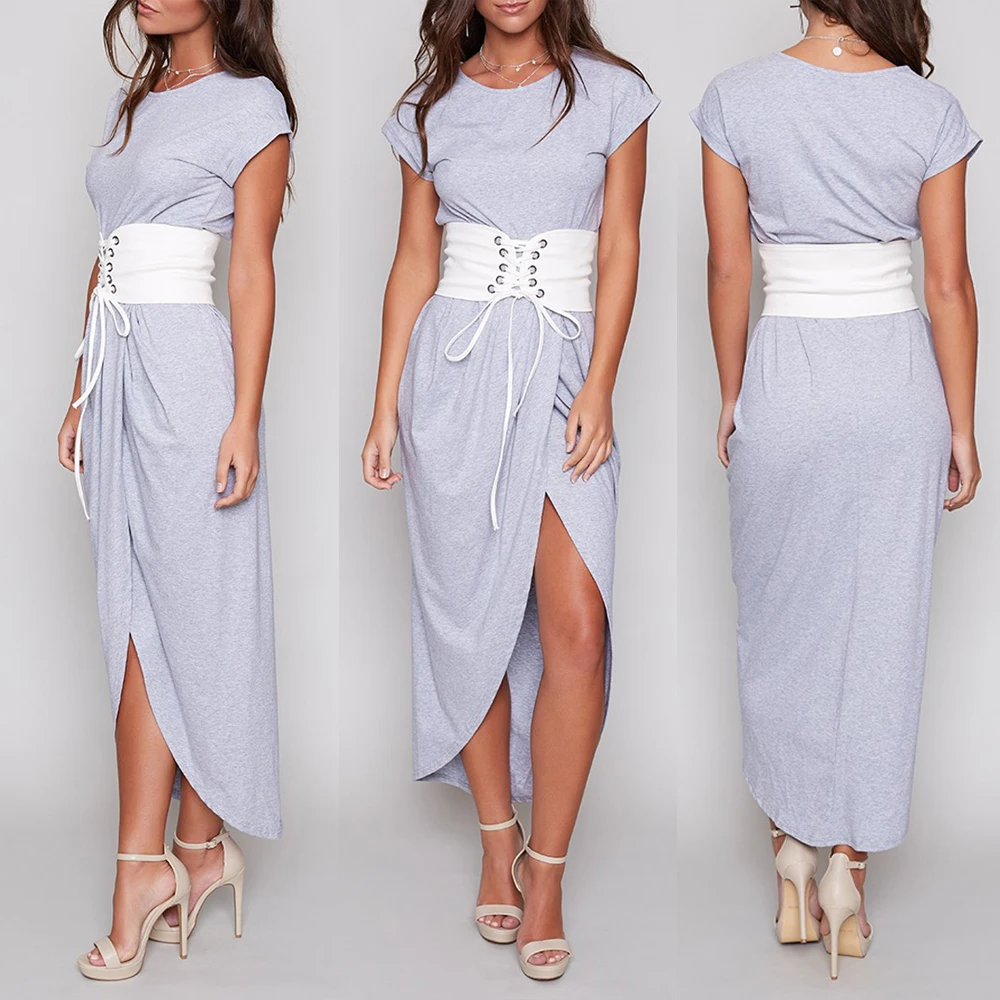 Новинка 2020 Модный женский широкий корсет кружевной пояс с завязкой Женский