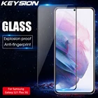 Закаленное стекло KEYSION для Samsung S21 Ultra 5G S21 + Plus S20 FE, Защитная пленка для экрана телефона, HD полноэкранная стеклянная пленка для Galaxy A52 A72 5G